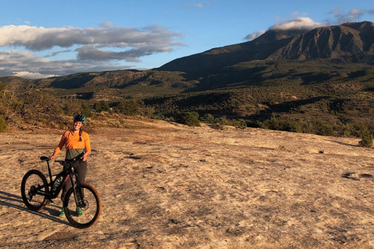 The author mountain biking in Canyons of the Ancients National Monument in Cortez.